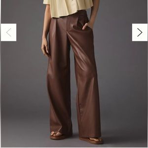 Avec Les Filles Low-Rise Faux Leather Pants